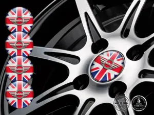 Mini Cooper Style Décalques Roues Badges Silicone Racing